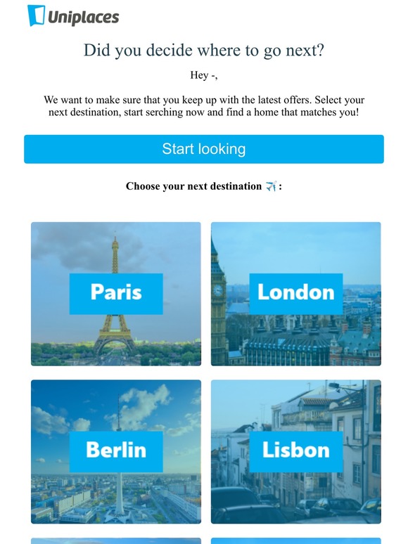 Tic tac tic tac, your new destination is just around the corner.