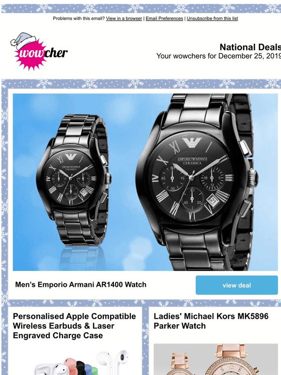 wowcher armani watch