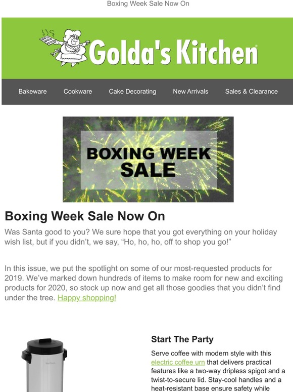 Boxing Week Sales Start Now!