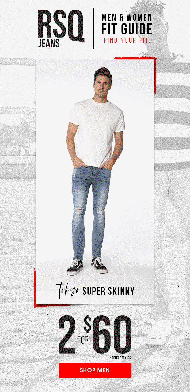 Tilly's: RSQ Jeans Fit Guide | Milled