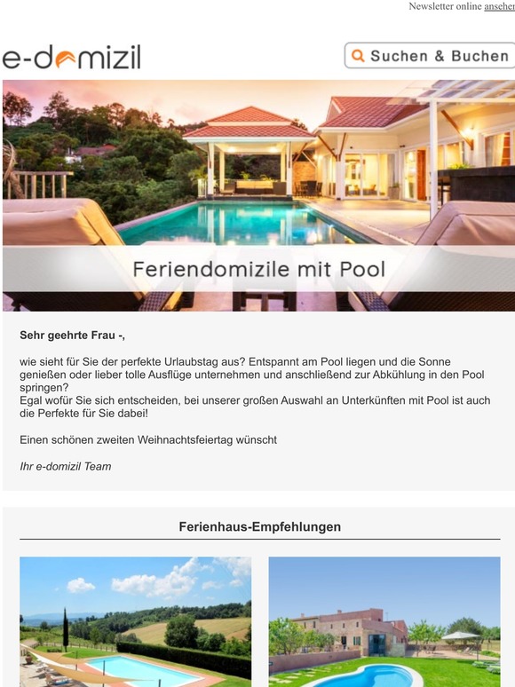 Fereinhaus + Sonne + Pool = der perfekte Ferienhausurlaub ☼