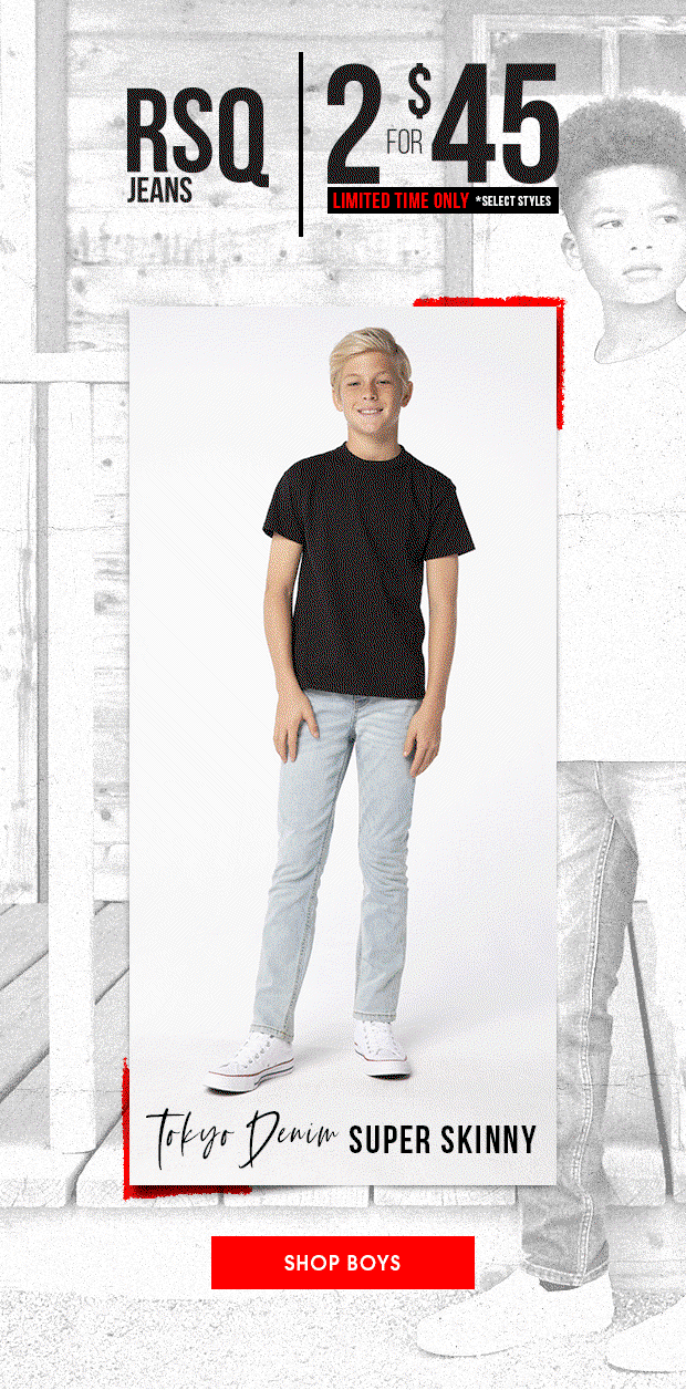 Tilly's: 2 For $45 | Kids' RSQ Jeans 