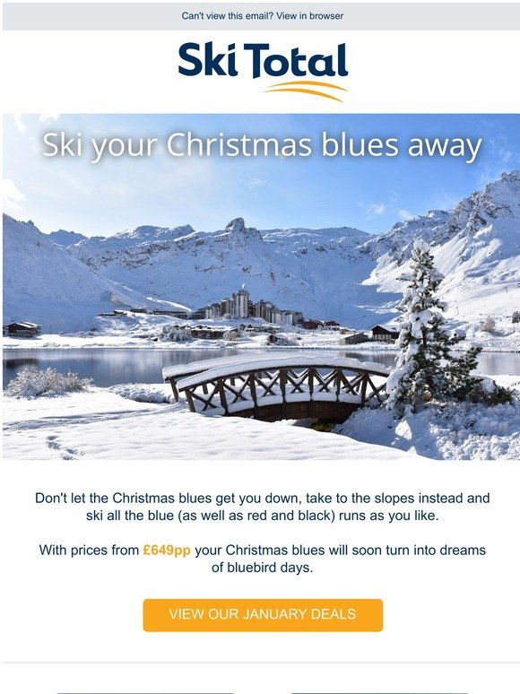 Ski your Christmas blues away