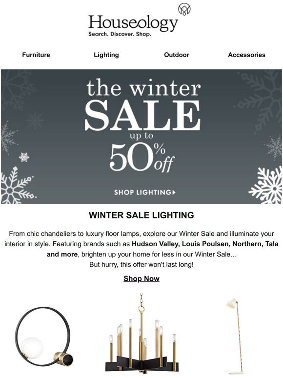 Shine Bright In Our Winter Sale With Up to 50% Off....