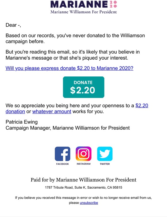 A (very) small but meaningful request