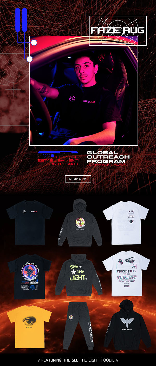 Young Reckless Introducing The Y R X Faze Rug See The Light Hoodie Fazeup Milled