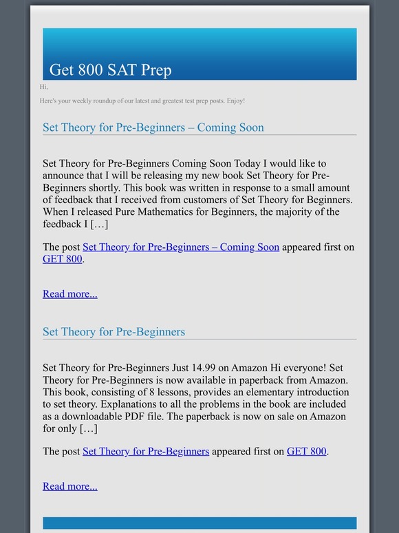 Set Theory for Pre-Beginners – Coming Soon