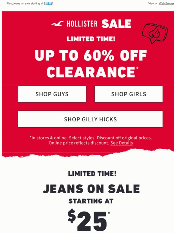 gilly hicks clearance