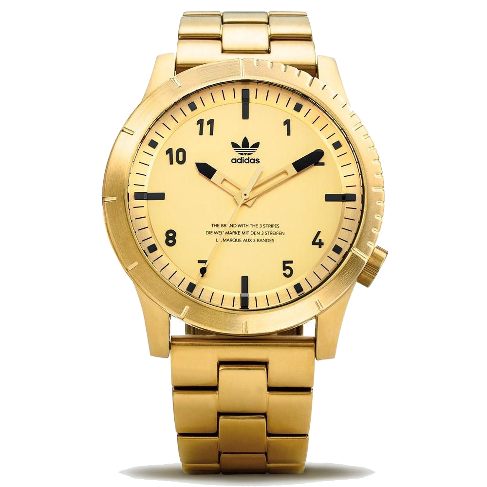 adidas watch gold black