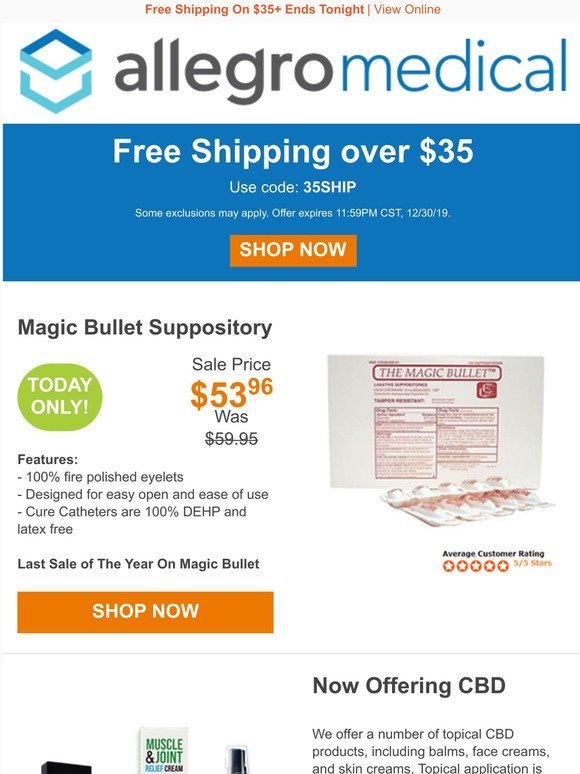 Allegromedical Com Magic Bullet Suppositories On Sale 1 Day Milled Allegromedical Com Magic Bullet Suppositories On Sale 1 Day Milled