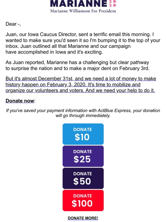 FWD: Official Campaign Report: Iowa caucuses (important)