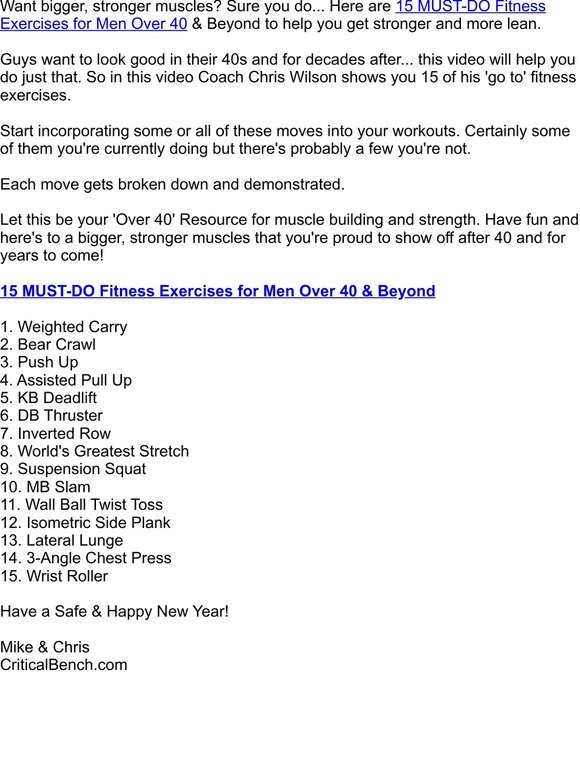15 MUST-DO Fitness Exercises for Men Over 40