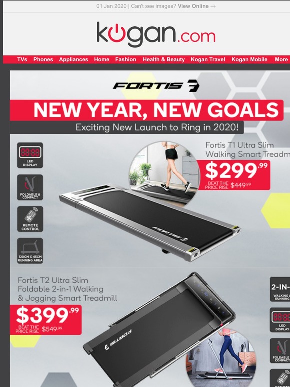 New Year, Brand NEW Treadmills! From 299.99 Milled