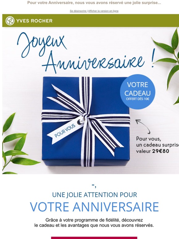 Yves Rocher Fr Joyeux Anniversaire Milled