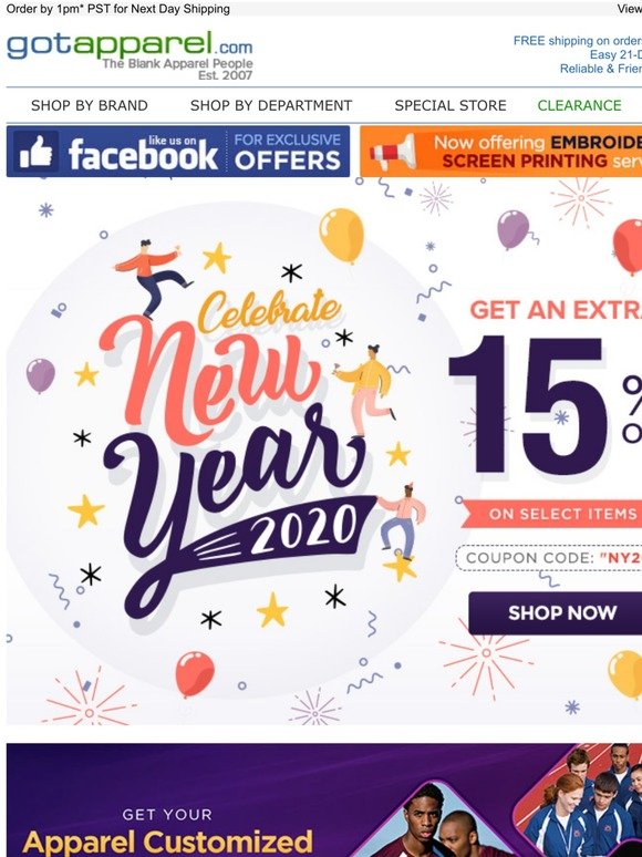 🎉Happy New Year 2020🎉 15% OFF - 1 Day Sale!