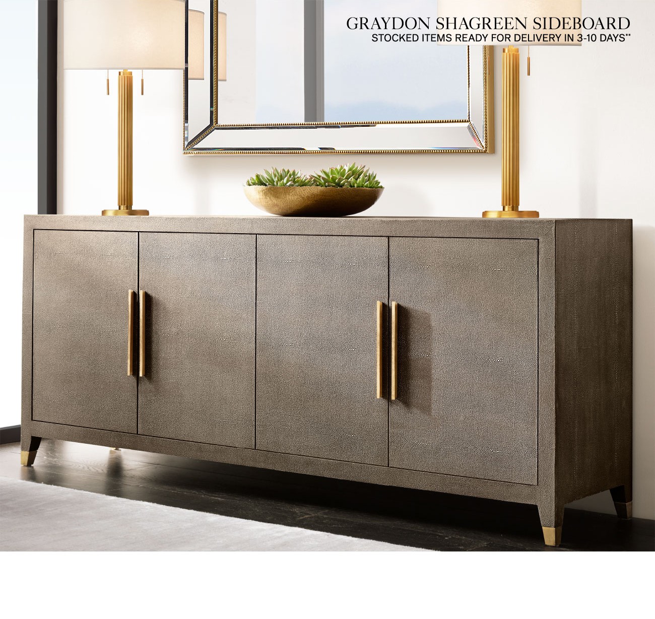 Restoration Hardware Art of Shagreen. The Graydon Collection. Milled