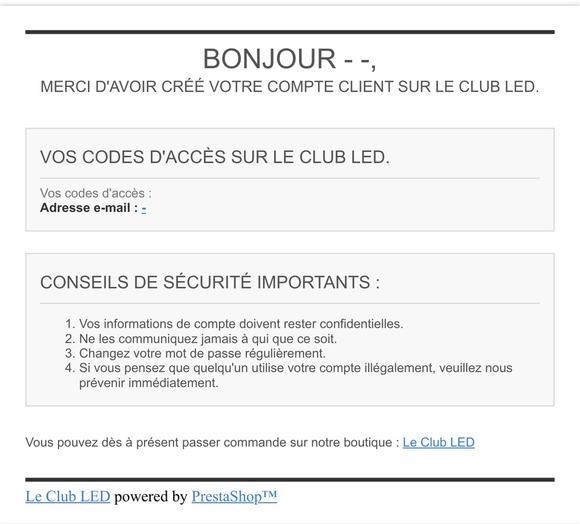 [Le Club LED] Bienvenue !