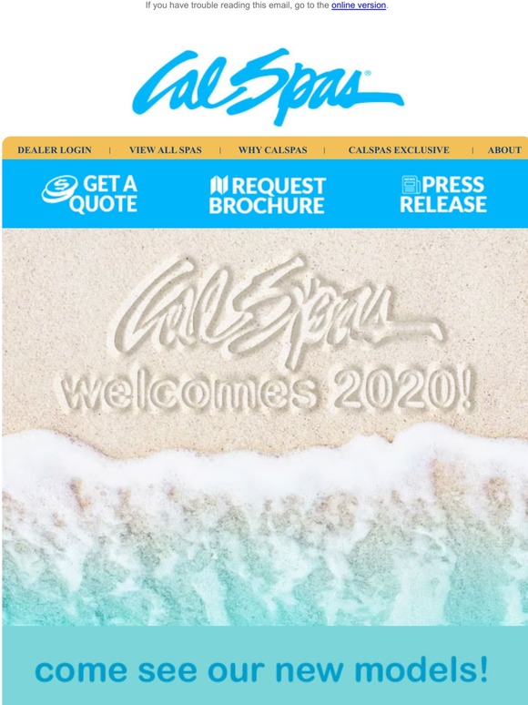 Cal Spas Welcomes 2020!