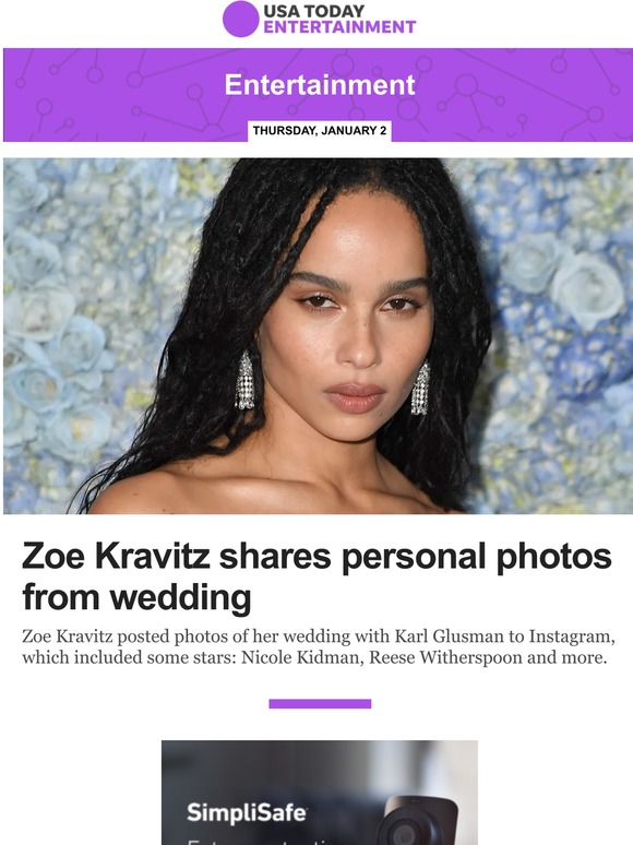 USA TODAY Entertainment Zoe Kravitz shares neverbeforeseen photos