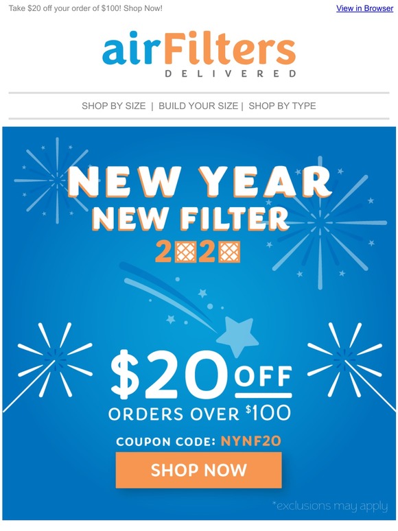 Air Filters Delivered LLC LAST CHANCE Save on a NEW FILTER for the