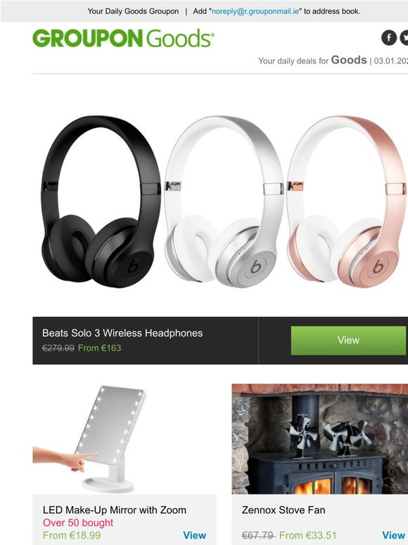 Beats Solo 3 Wireless Headphones, LED 