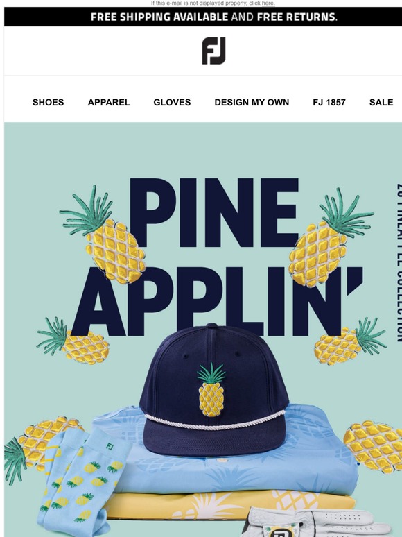 footjoy pineapple hat