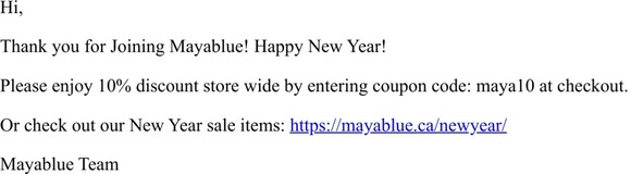 2020 New Year offer from Mayablue