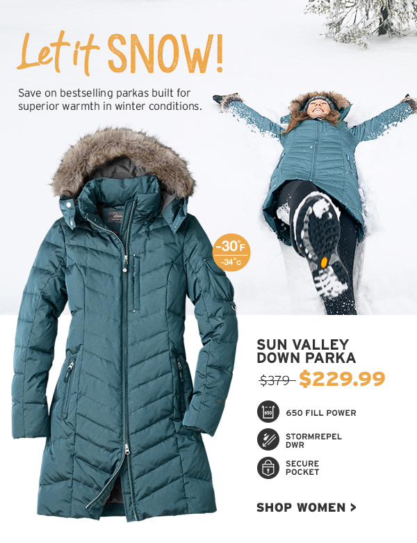 eddie bauer sun valley down duffle