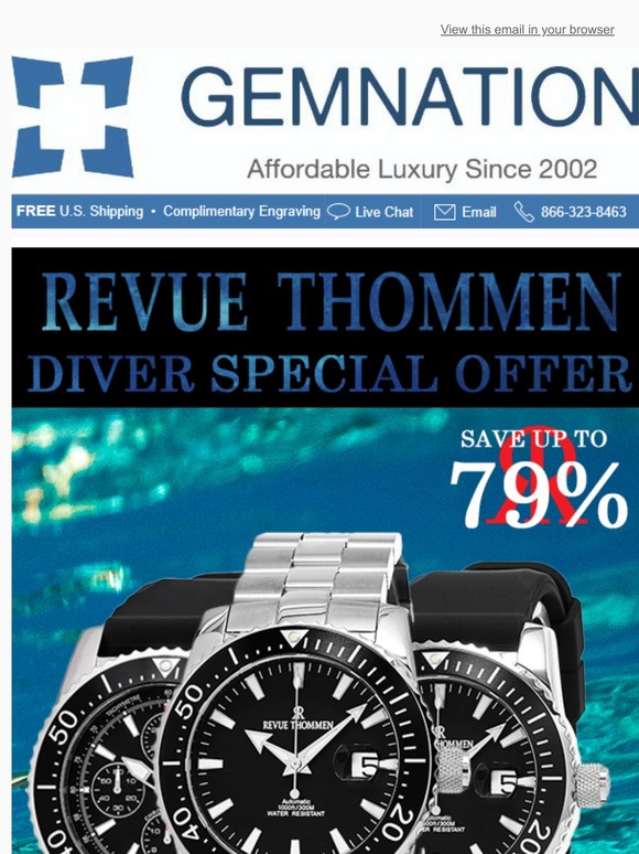 Revue Thommen Diver Watch Special Offer – Save Up To 79% | Only at Gemnation