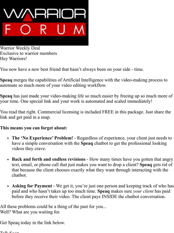 Brand New Speedy Profit Creator High Converting 5 Reasons Why Speaq Videos Are Better Than Yours Milled