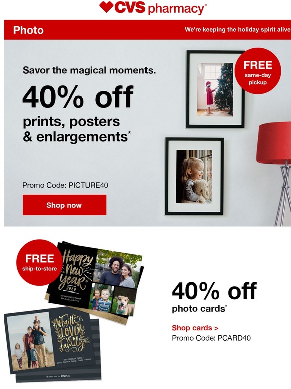 CVS Get 40 Off Prints, Posters and Enlargements! Milled