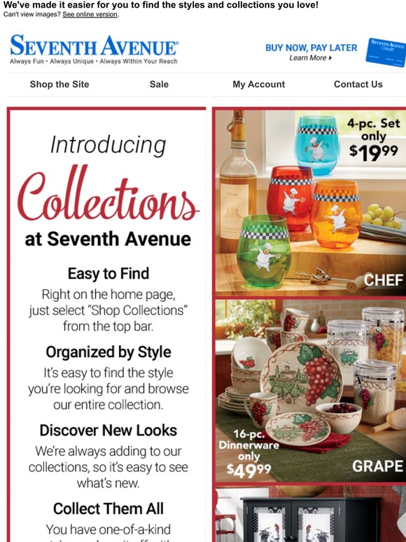 Seventh Avenue Collections A New Way to Shop at Seventh! Milled