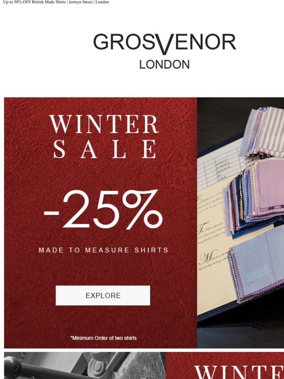 MADE TO MEASURE WINTER SALE CONTINUES....