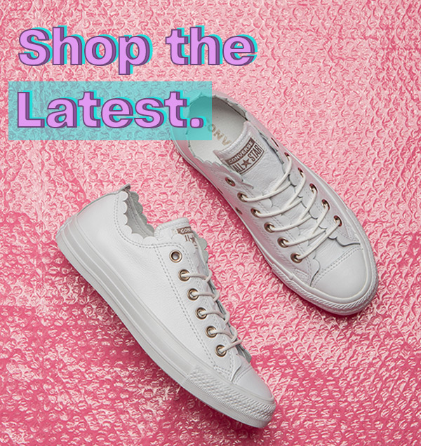 converse white all star frilly thrills ox trainers