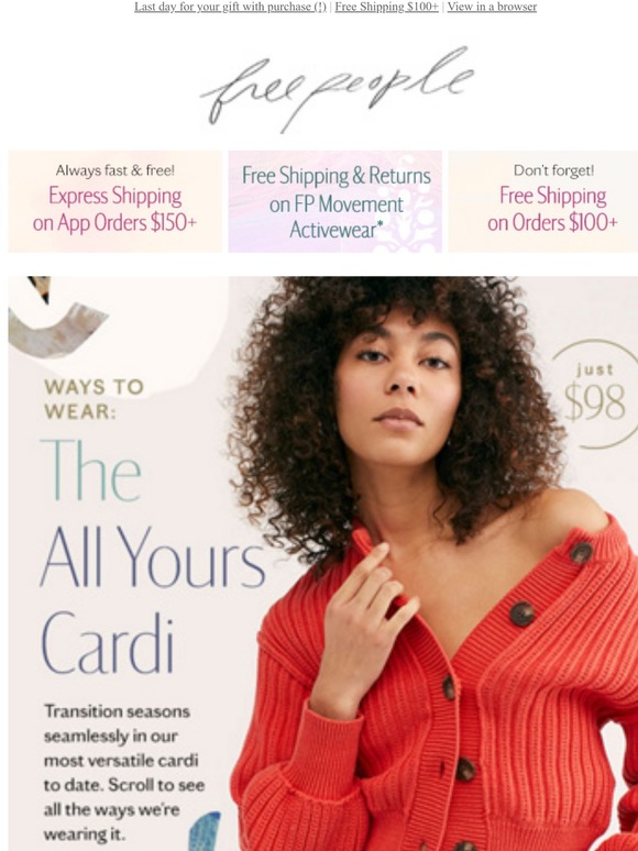 free people all yours cardi