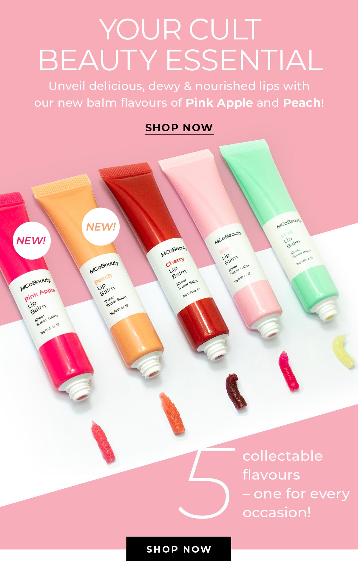 Mcobeauty New Peach And Pink Apple Lip Balm Flavours Milled