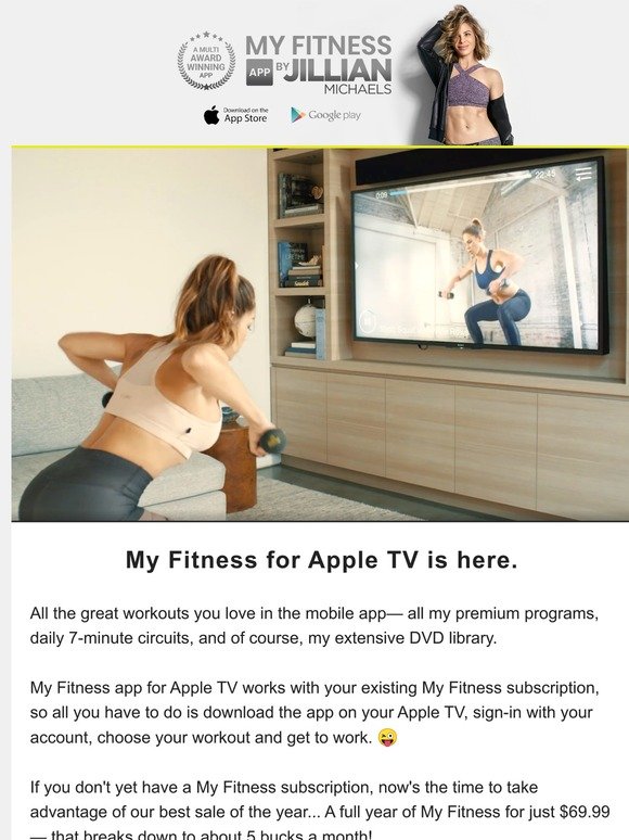 Jillian Michaels Announcing My Fitness App For Apple Tv Milled