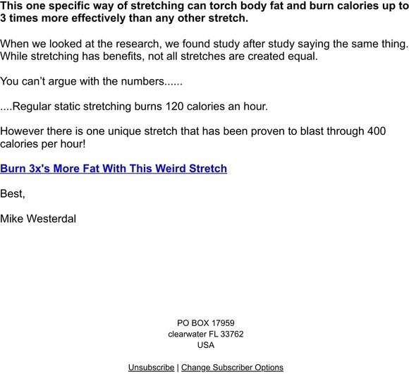 Burn 3x's More Fat With This Weird Stretch