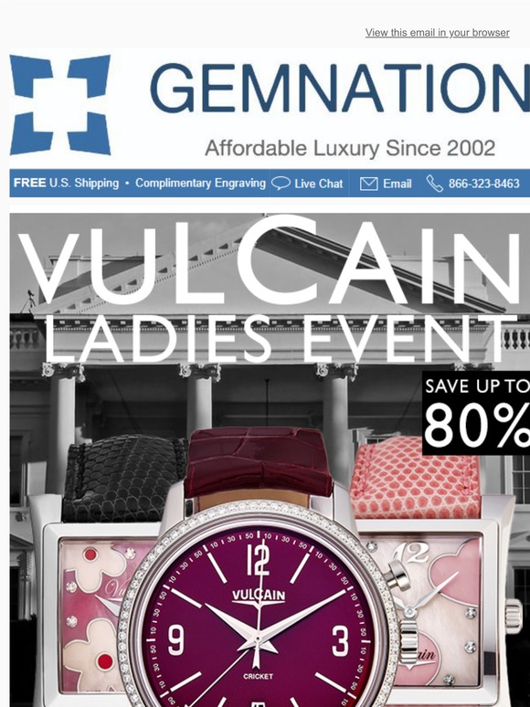 Vulcain Ladies Event – Save Up To 80% | Only at Gemnation
