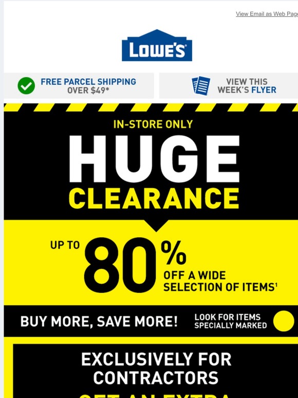 Lowes EXCLUSIVE for contractors Milled