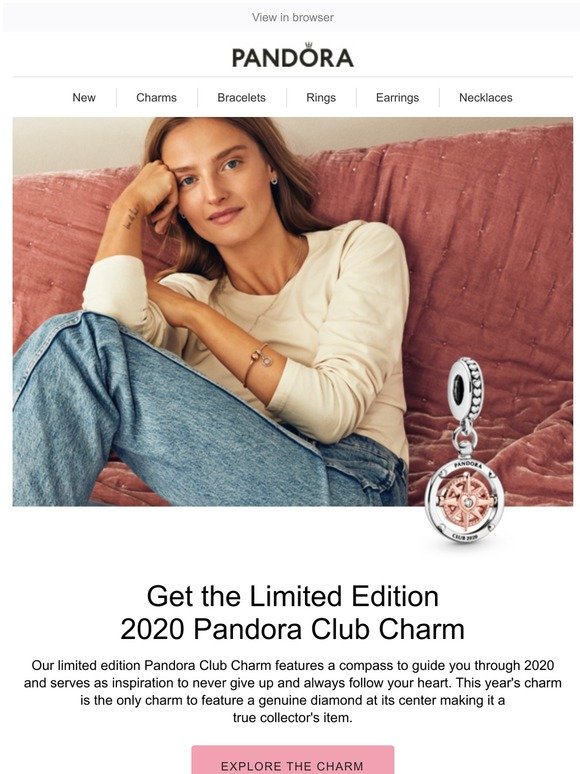 Pandora : Hurry and Get Your Limited Edition 2020 Club Charm! | Milled