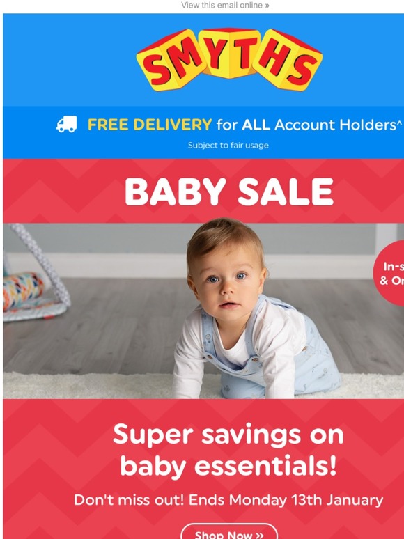 Smyths Toys HQ Baby SALE Must End Soon Plus NEW Toys From £9.99! Milled