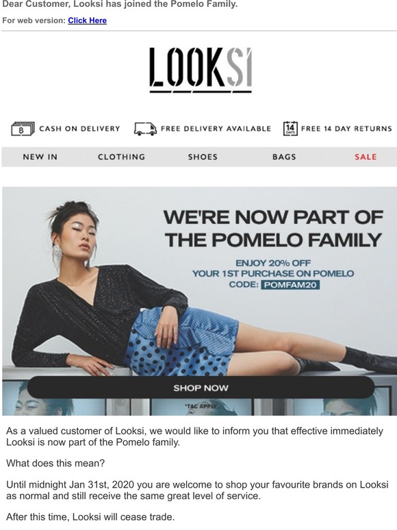 Looksi has joined the Pomelo Family.