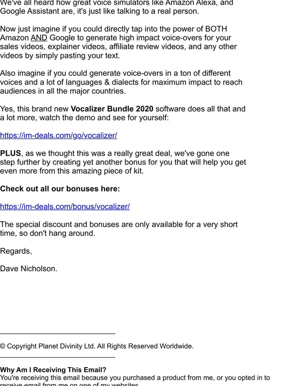 Tap Into The Voice Simulator Market in Seconds...
