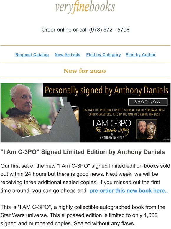 "I Am C-3PO" Signed Limited Edition by Anthony Dani