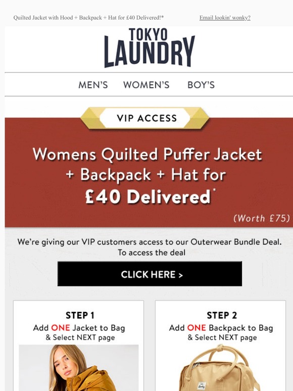 tokyo laundry quilted backpack