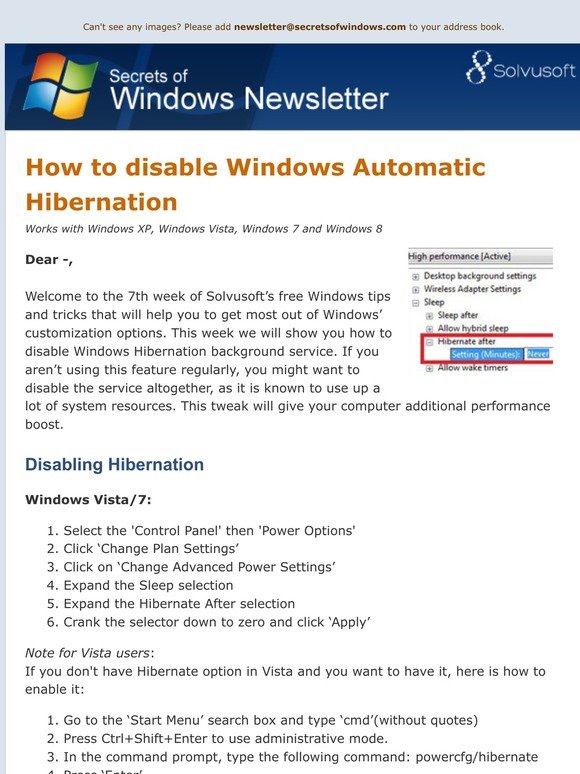How to disable Windows Automatic Hibernation (Week 7)