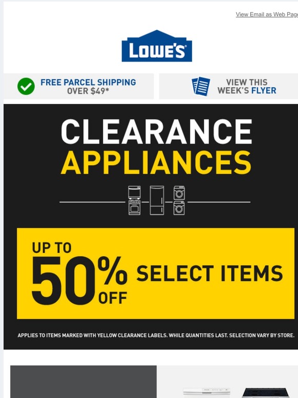 Lowe's Canada CLEARANCE appliances up to 50 off Milled