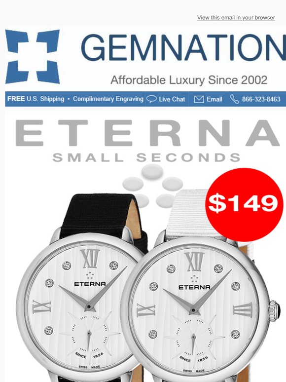 Eterna Lady’s Small Seconds – Only $149 | Gemnation