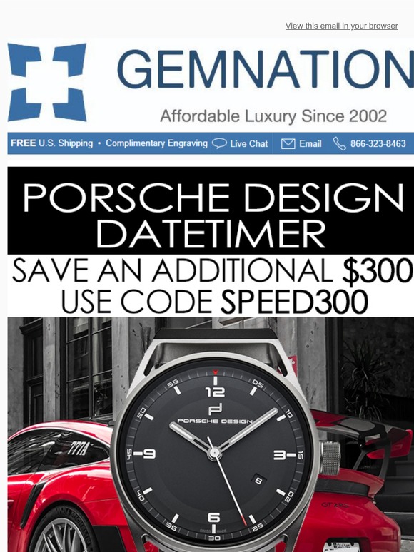 Porsche Design Datetimer – Save An Additional $300 | Only at Gemnation